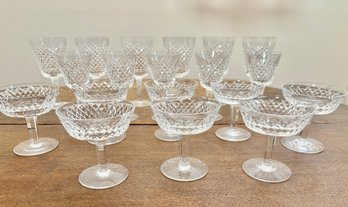Set Of 30 - Vintage Waterford Lismore Crystal WineChampagne Glasses, Germany, Circa 1990s -