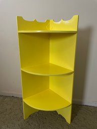 Yellow Painted Corner Shelf