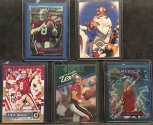 (5) Steve Young Football Cards - M