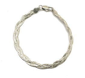 Vintage Italian Sterling Silver Braided Bracelet