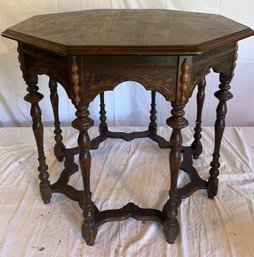 1930s Octagonal Walnut Table