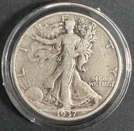 1937 Walking Liberty Silver Half Dollar