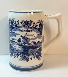 Handpainted Delft Blue Heineken Mug - Made In Holland