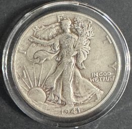 1941 Walking Liberty Silver Half Dollar