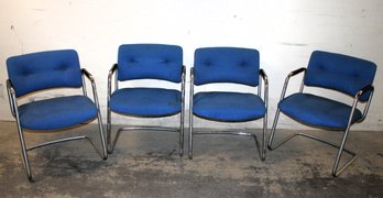 Set Of Four Steelcase Arm Chairs