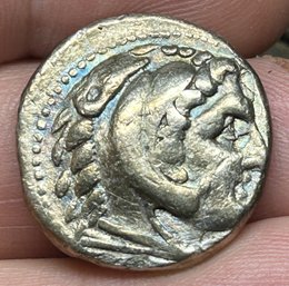 Authentic Ancient ALEXANDER THE GREAT SILVER TETRADRACHM- Solid Silver- Macedonian 336-323 B.C.