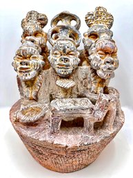 Vintage Yam Altar Fired Clay Igbo Statuette From Nigeria