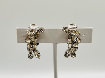 Weiss Vintge Designer Rhinestone Earrings