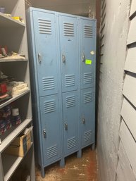 Light Blue 6 Components Metal Locker.