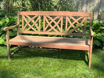 Painted Teak 5' Bench (B) Driveway