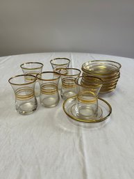 Vintage Middle Eastern Glass Tea Set