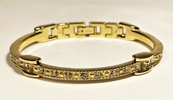 Gold Tone Rhinestone Bracelet