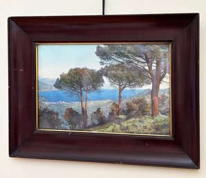 A Vintage Photographic Print In Mahogany Frame