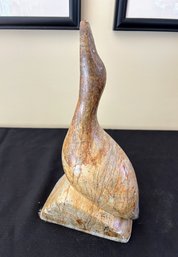 Carved Marble Bird En Repos