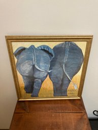 Betsey Fowler Signed  Print, Elephants