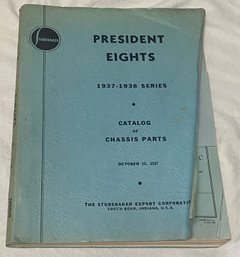 Catalog Of Chassis Parts 1937-1938 Studebaker President Eights