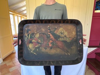 19th C English Tole Painted Tray