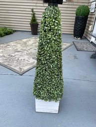 Faux Boxwood Topiary In Planter