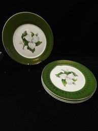 Limoges Trillium Forest Green With Gold Filigree 10 Dishes