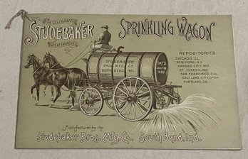 1893 Studebaker Sprinkling Wagon Catalog