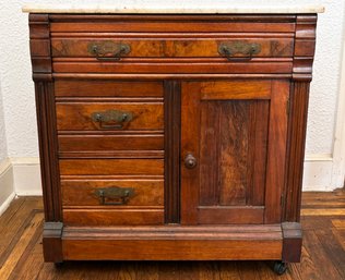 A 19th Century Mahogany Marble Top Wash Stand