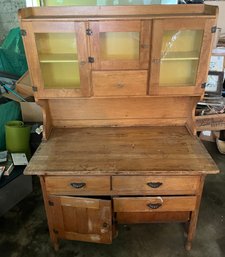 Two Part Antique Maple Hoosier