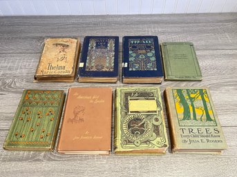 Group Of 8 Antique Books