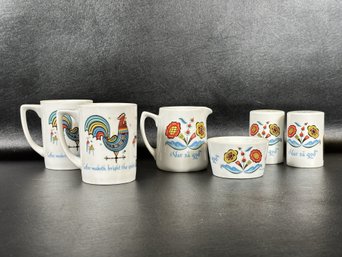 An Assortment Of Vintage Berggren Swedish 'Help Yourself' Ceramics