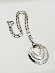 Art Deco Monet Silver Necklace