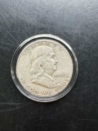 1952 Benjamin Franklin Silver Half Dollar