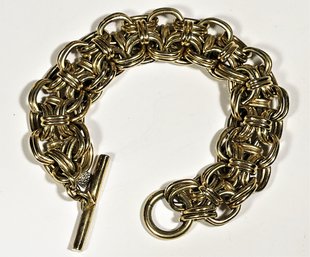 Fine Gold Filled Simmons Fancy Wide Link Bracelet