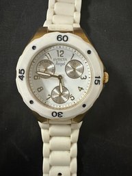 White & Gold Tone Body Invicta Angel Lady Wristwatch Model 0718 Divine Messengers Of Time Tritnite.