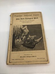 Rare Poplular Official Guide To The New York Zoological Park 1925