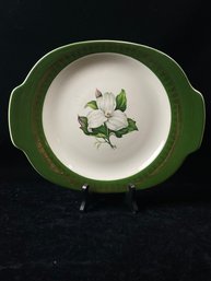 Limoges Trillium Forest Green With Gold Filigree Serving Platter