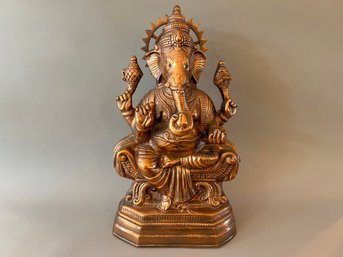 Large Cast Aluminum Ganesha Sculpture Purchased In India