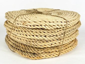 A Set Of 14 Vintage Woven Raffia Place Mats Or Chargers