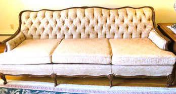 French Provincial Style Tufted Sofa