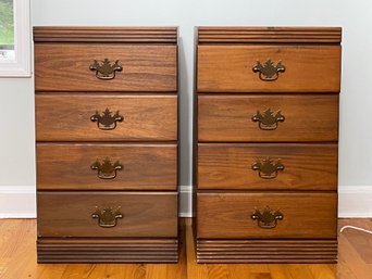 Vintage 4- Drawer Nightstands Or End Tables- A Pair