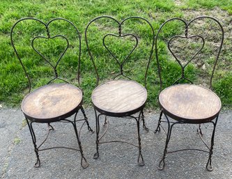 Three Ice Cream Parlor Chairs