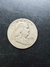 1952 Benjamin Franklin Silver Half Dollar