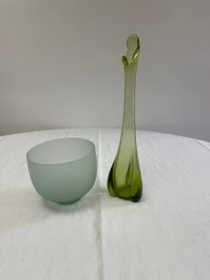 Vintage MCM Art Glass Vases