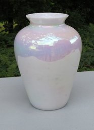 A Milky Iridescent Glass Urn Shaped Vase