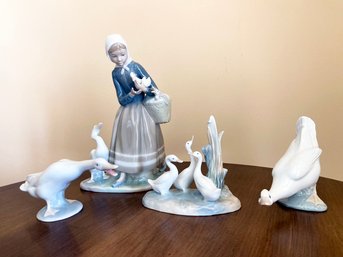 A Group Of Nao And Lladro Figurines - 4551, 4568