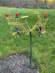 Charming Yellow Bicycle With Garden Stake