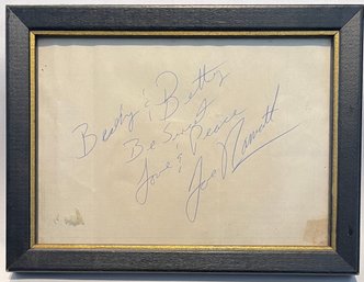 Joe Namath Autograph With Inscription No COA