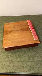 Oak And Mahogany Lap Writing Desk 13x3x15