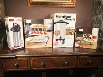 Amazing Four Piece Housewares Lot - Hamilton Beach Coffee Pot - OGGI Urn & See Other Pieces - NICE LOT !