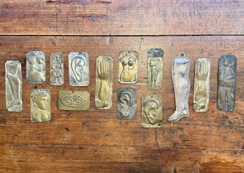 Collection Of Sheet Metal Repousse Body Part Art