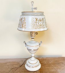 A Vintage Tole Painted Metal Lamp