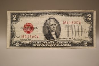 1928- G Series Two Dollar Bill Red Seal